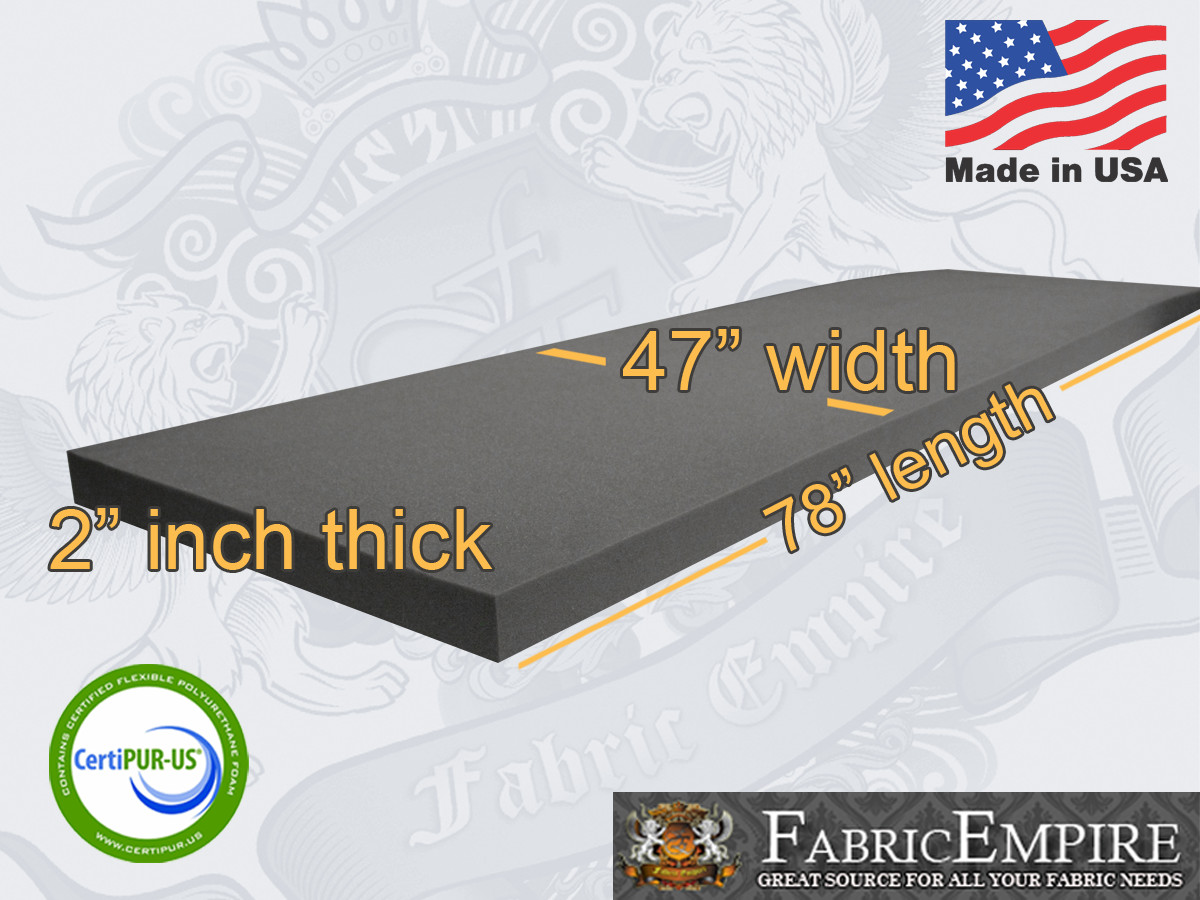 2x47x78 Firm Rubber Foam Sheet Premium Seats Cushion Upholstery USA MADE - NF33