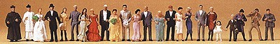 Preiser 14415 HO Wedding Guests Figures (Set of 24)