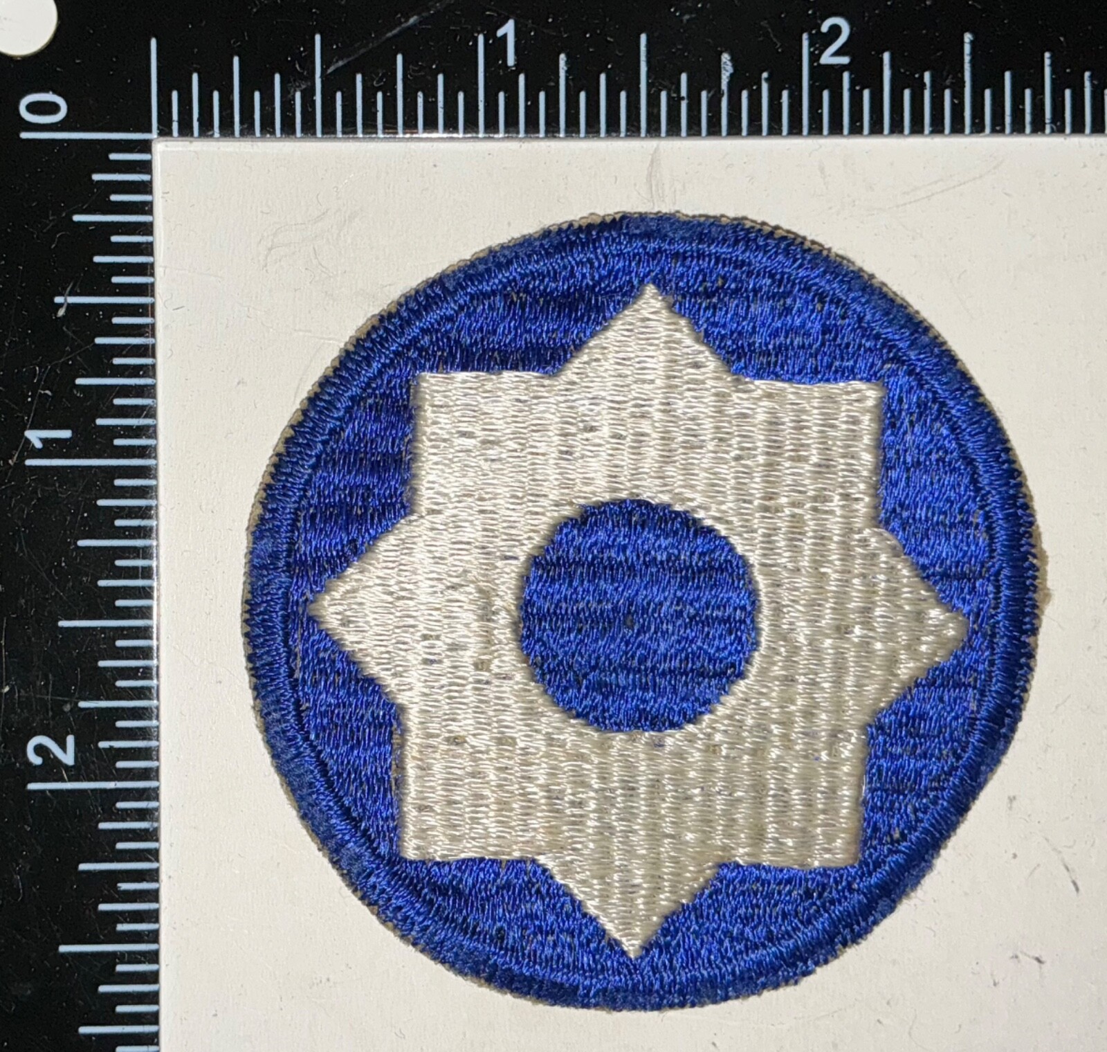 WWII US Army 8th Service Command GEMSCO ROW WEAVE Patch