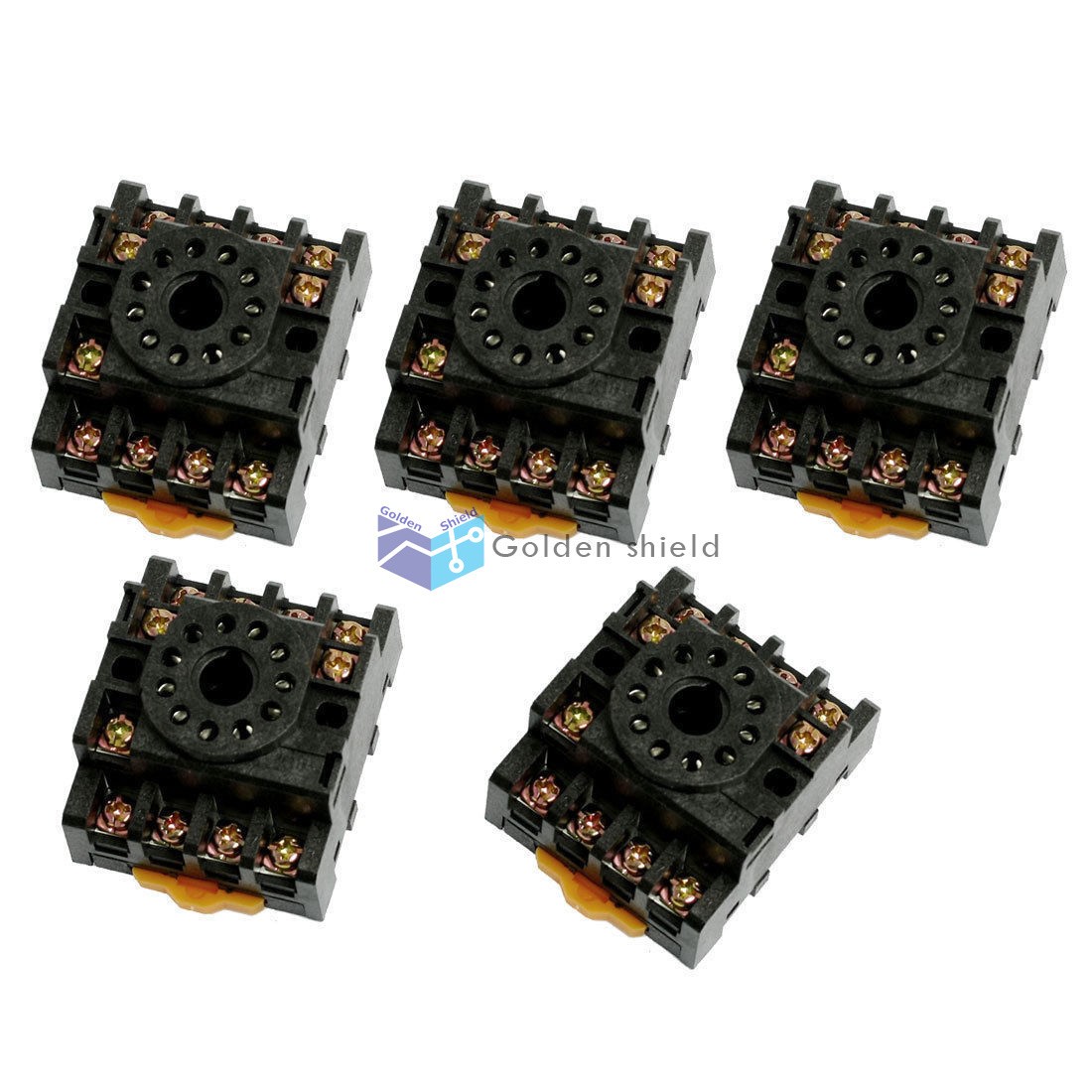 5Pcs PF113A 11 Pin Screw Terminals Relay Base Socket for Time Delay