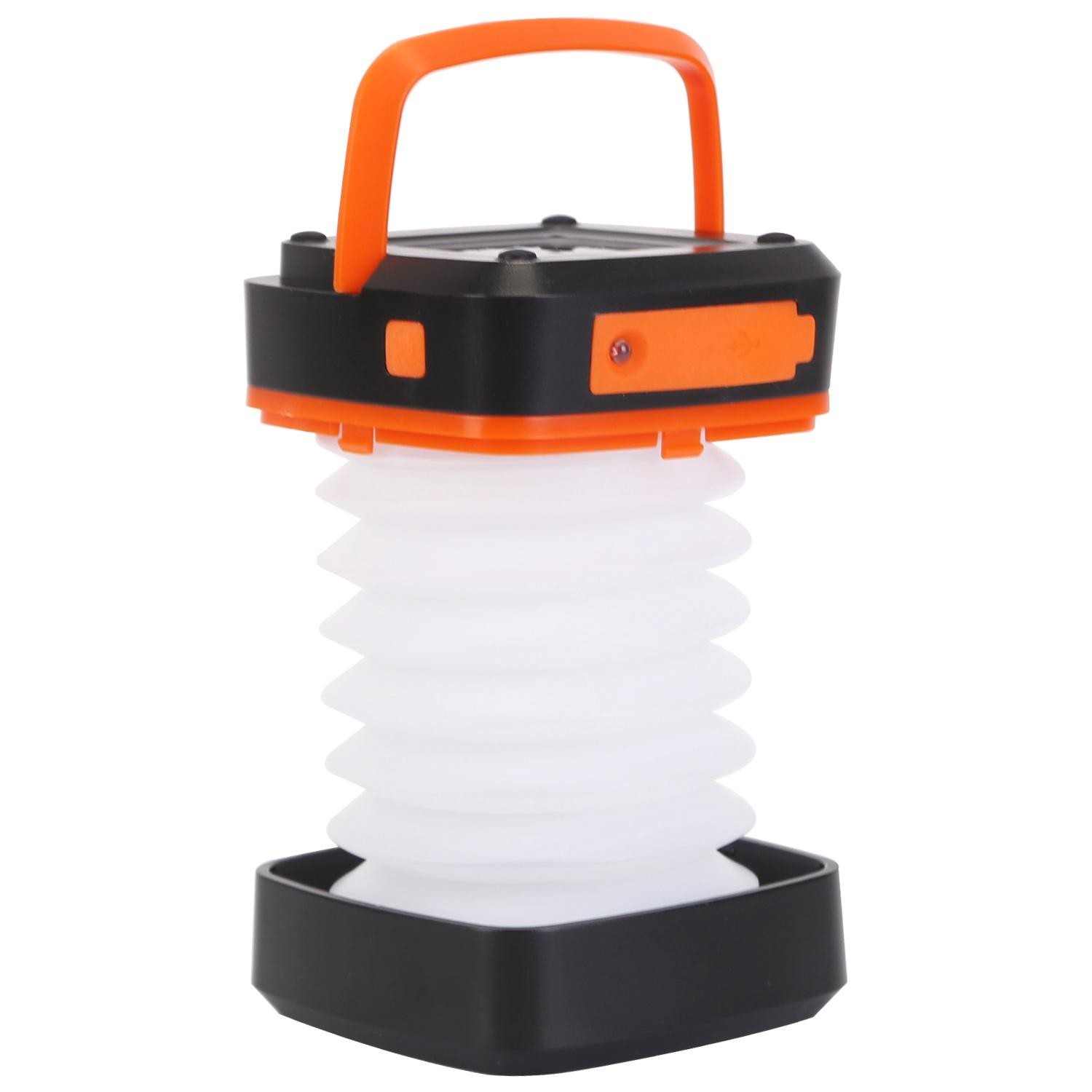 Solar Camping Lantern LED Collapsible Tent Lamp USB Rechargeable Emergency Light