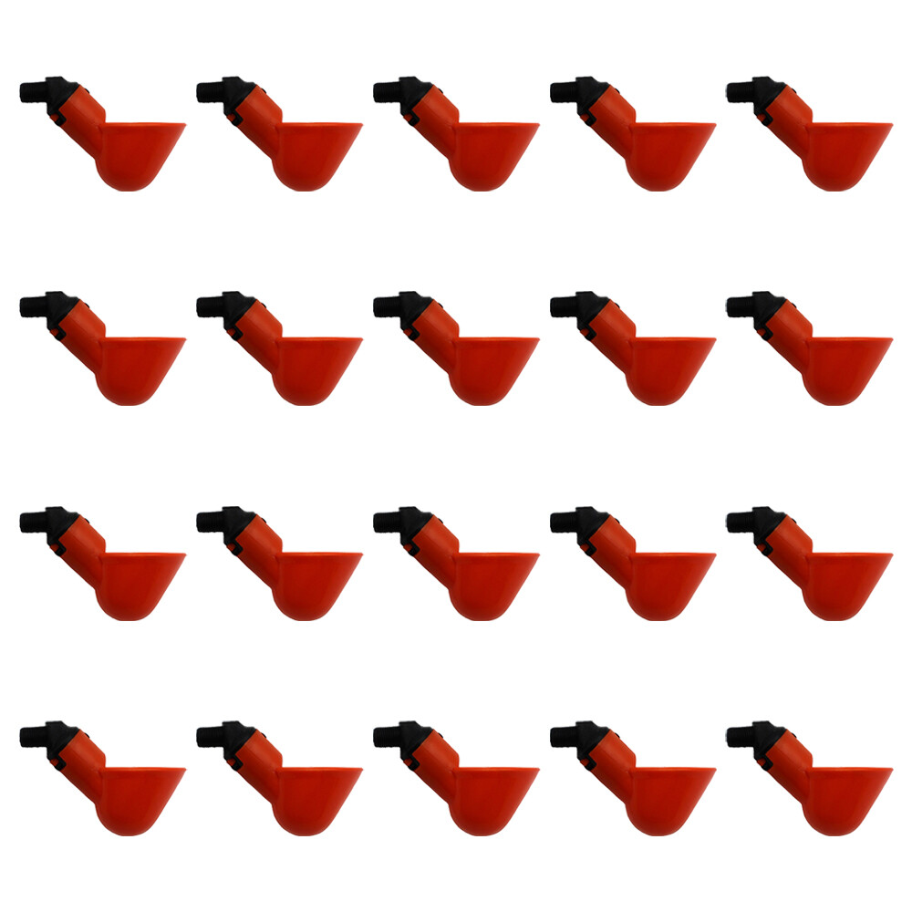 20 Pack Poultry Chicken Water Drinking Cups Feeder Hen Quail Automatic Drinker