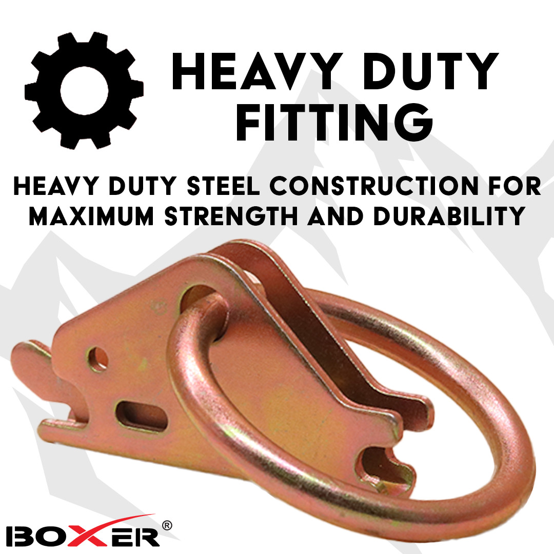 20PC E Track Tie-Down Anchors Fitting O Ring Enclosed Trailer Cargo Van Truck