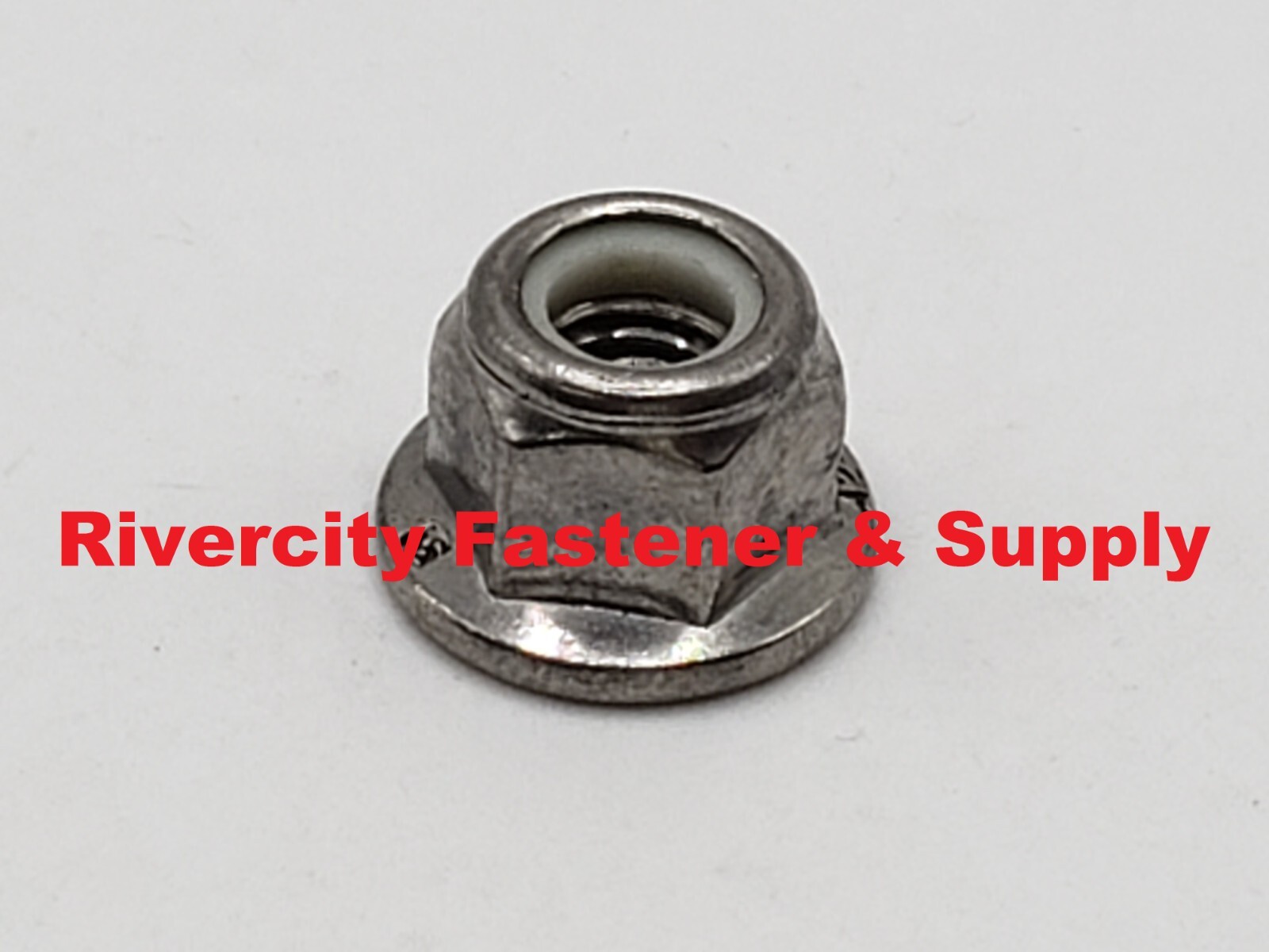 M6-1.0 Stainless Serrated Flange Nylon Insert Lock Nuts / Nut nylock M6x1.0