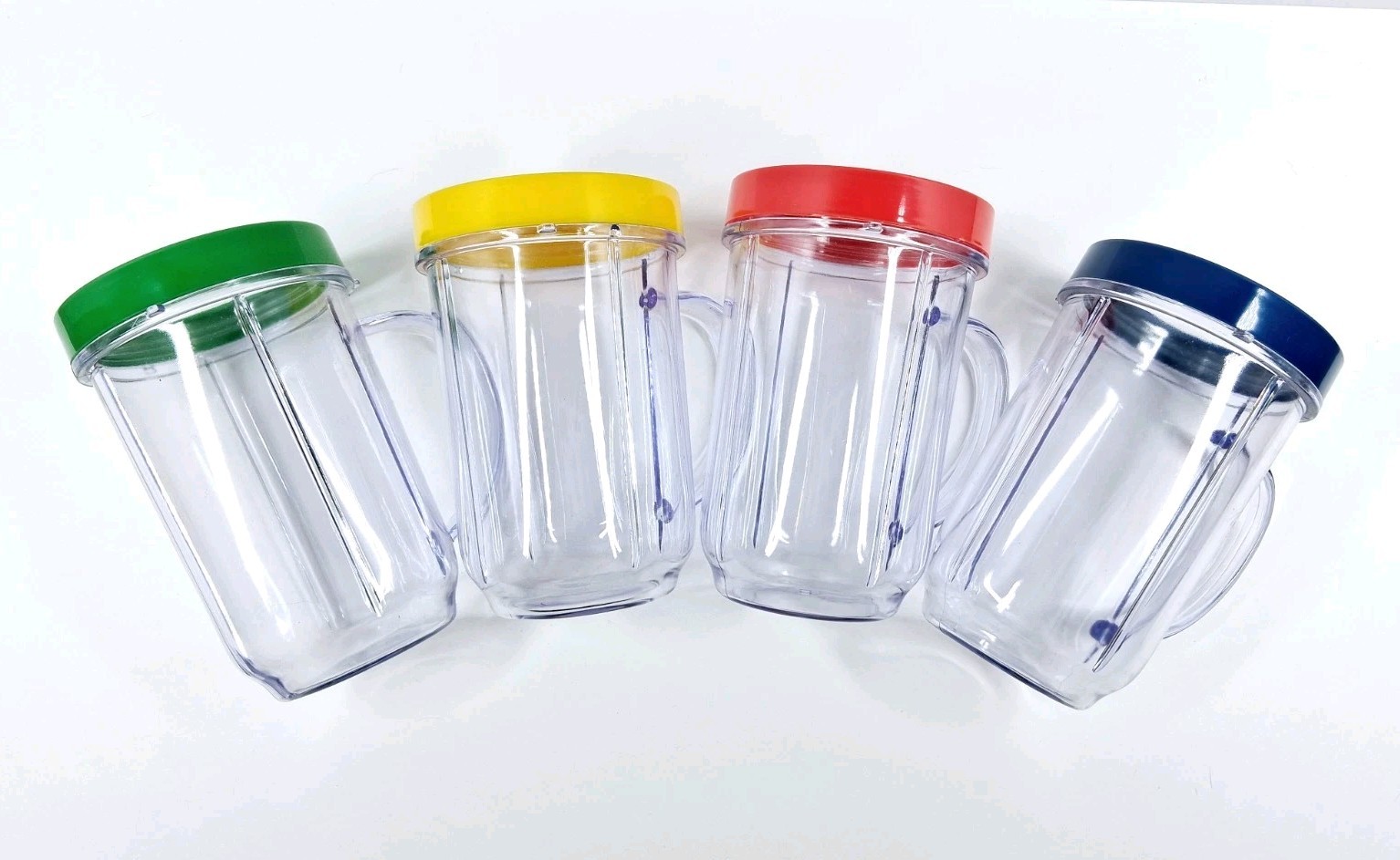Magic Bullet Original Party Mugs with colors rings Set