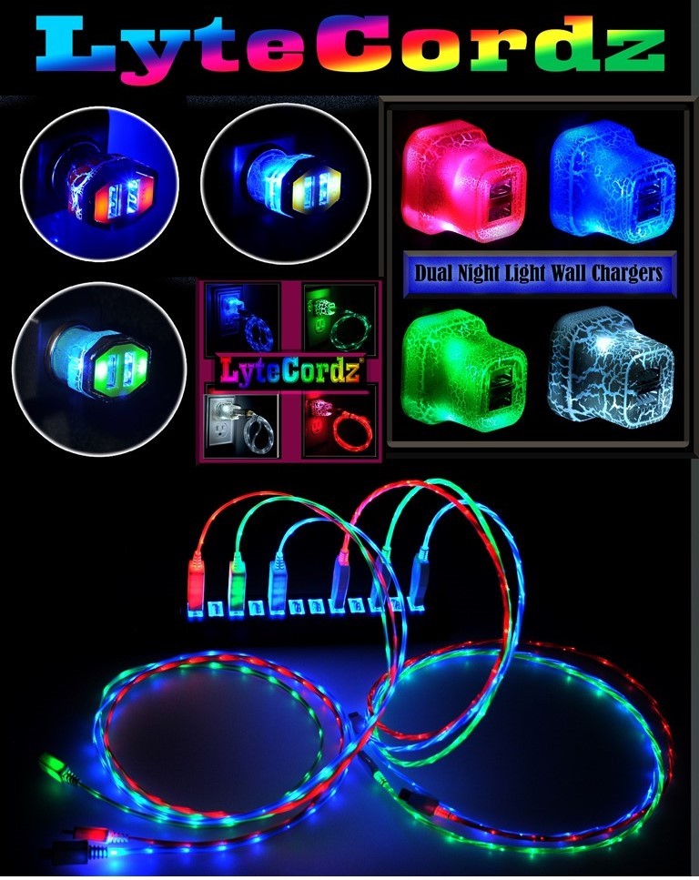 LYTECORDZ LED Lighted Light Up TYPE C Charging Charger Cable USB Cord