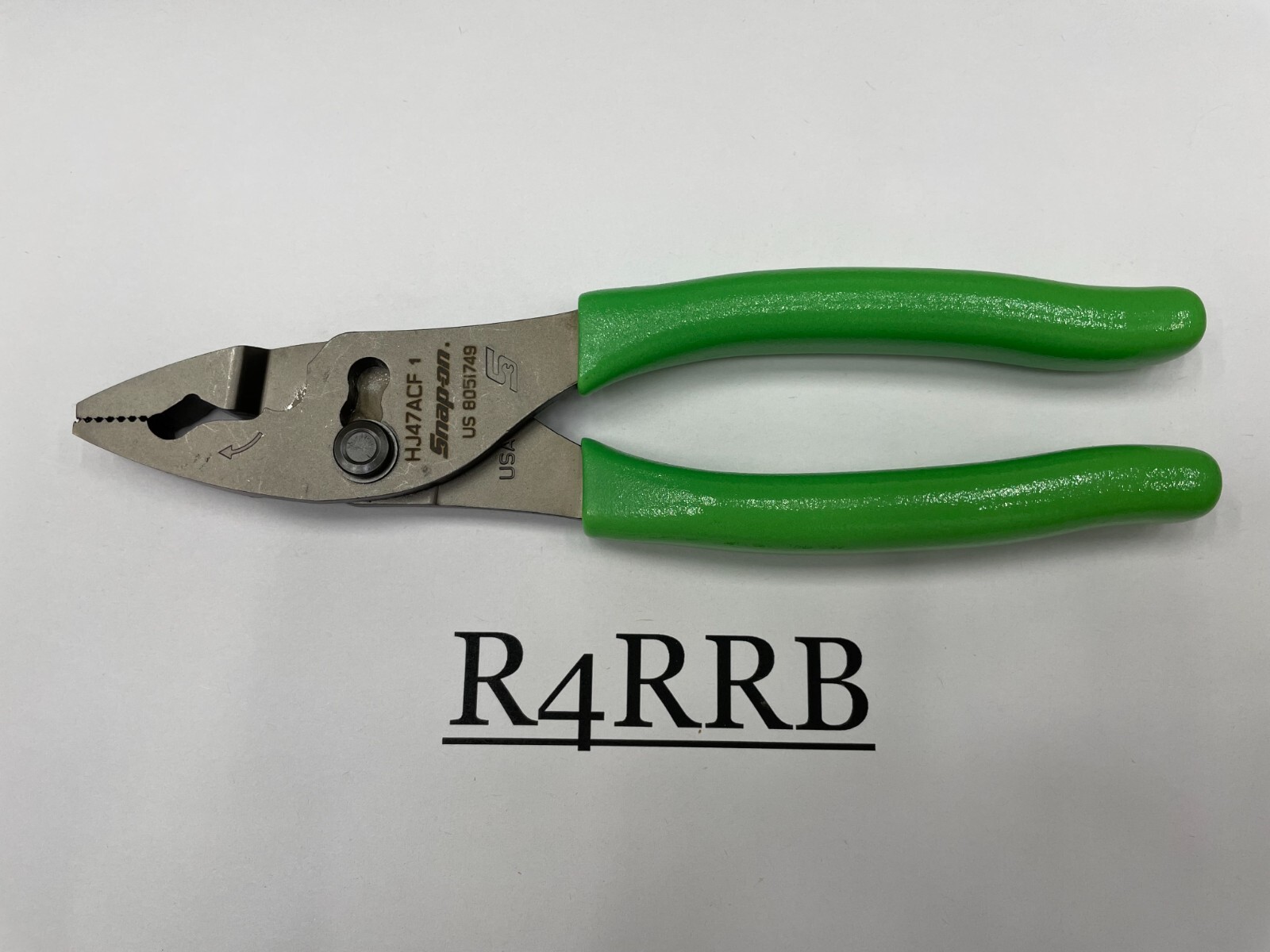 Snap-on Tools USA NEW STYLE GREEN Soft Grip 8" Flank Jaw Pliers HJ47ACFG