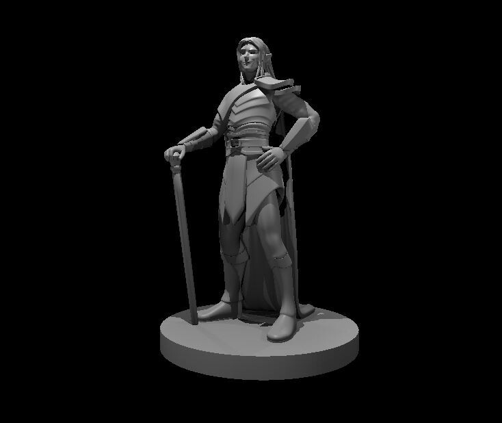 Dhampir Adventurer Monster Manual 28mm Scale DND D&D Tabletop Mini