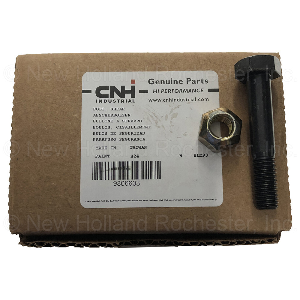 New Holland M10-1.5 x 62mm L Shear Bolt & Nut Part # 9806603