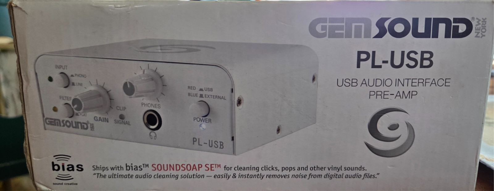 Gem Sound PL-USB Audio Interface Preamp Phono-to-USB