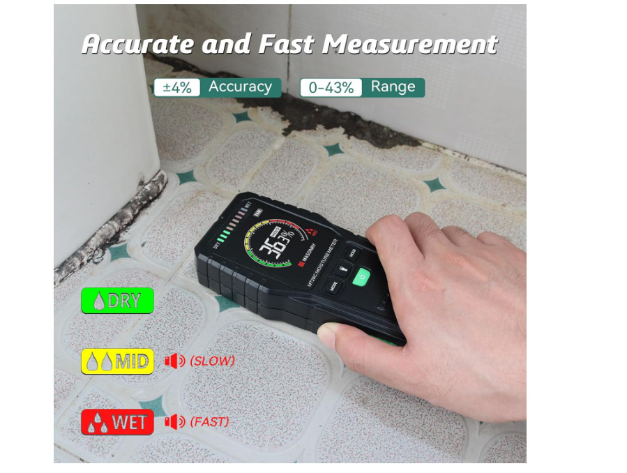 Medidor De Humedad Digital Detector De Fugas De Agua Prueba De Humedad Nuevo