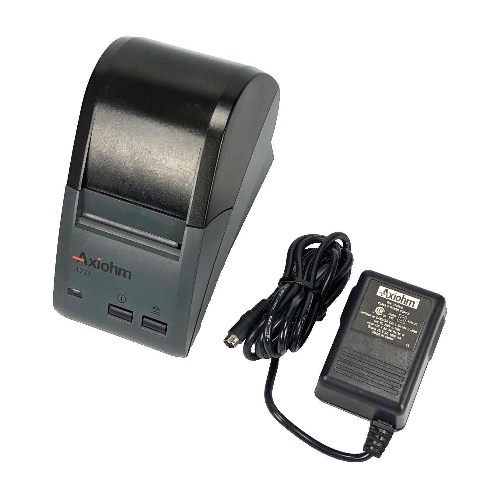 Axiohm SKGG420U/C A711 Thermal Label Receipt Printer w/ Power Adapter - TESTED