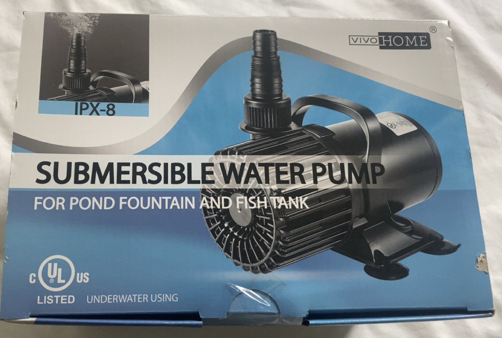 VIVOHOME Electric 100W 1600GPH Submersible Water Pump Pond Fountain Fish Tank