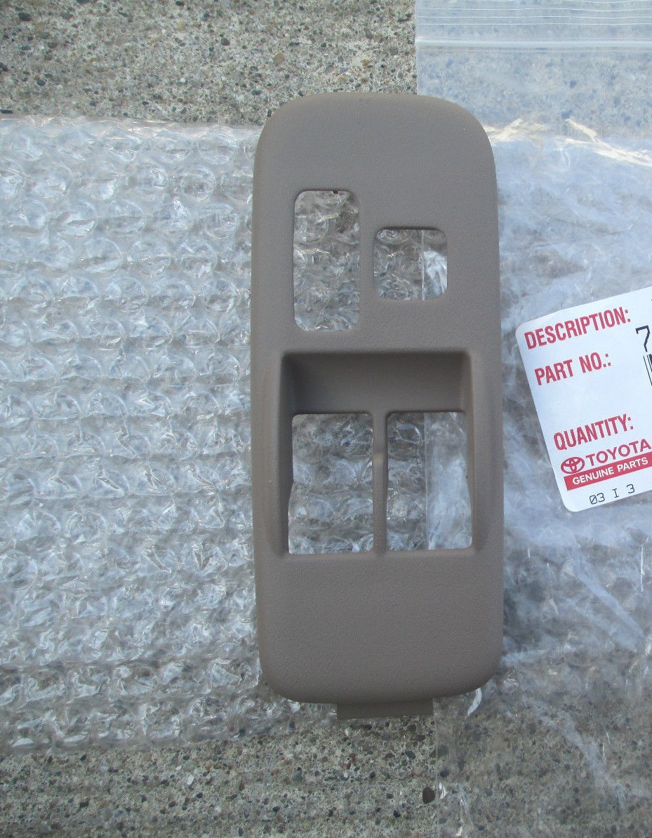 98 - 03 TOYOTA SIENNA DRIVER MASTER POWER WINDOW SWITCH TRIM BEZEL TAN OEM NEW