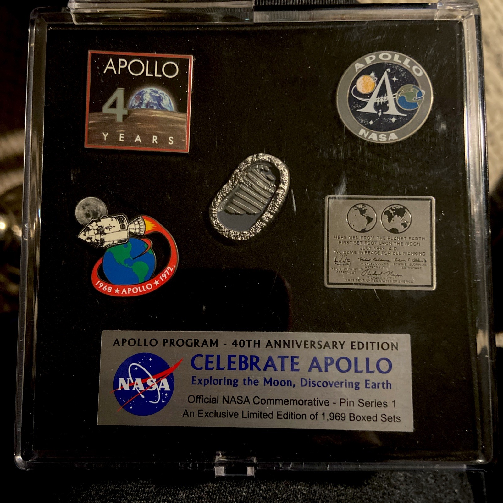 The Legacy of Apollo Commemorative Pin Set (1961-1972)