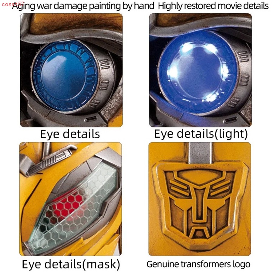 Killerbody Transformers Bumblebee Helmet Mask Deformable Voice Control Toy Gift