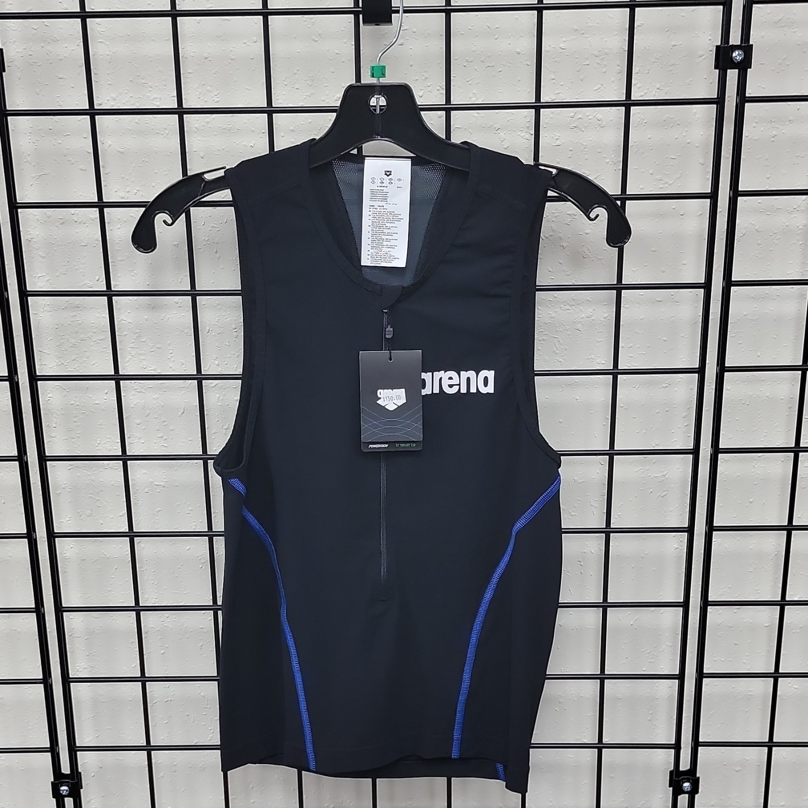 Arena M TRITOP ST Men's Triathlon Top Black/Blue Size L Model 001511508 MPN