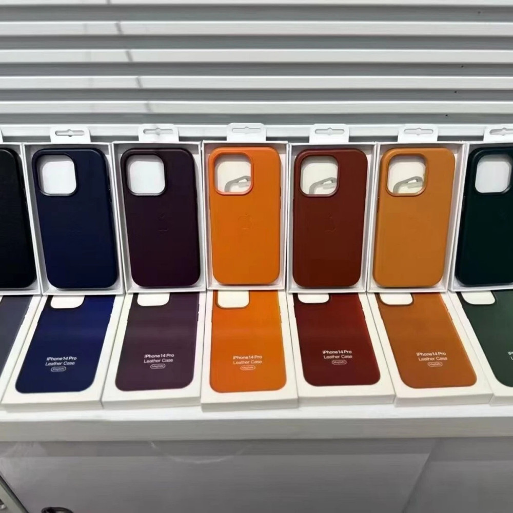 For iPhone 14/14 Pro/14 Plus/14 Pro Max Original Leather Phone Case With MagSafe
