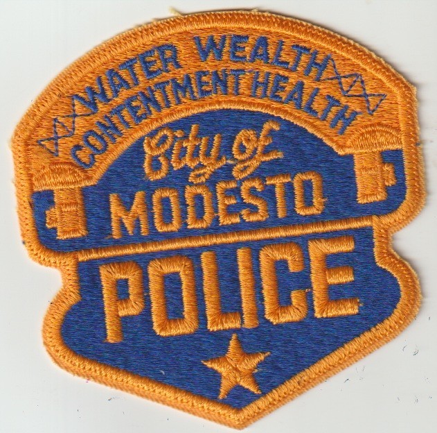 City of Modesto Police obsolete patch ship from Australia