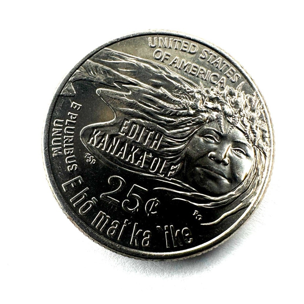 Edith Kanakaole 2023 P 25 Quarter "IN COD WE TRUST" Error $0.25
