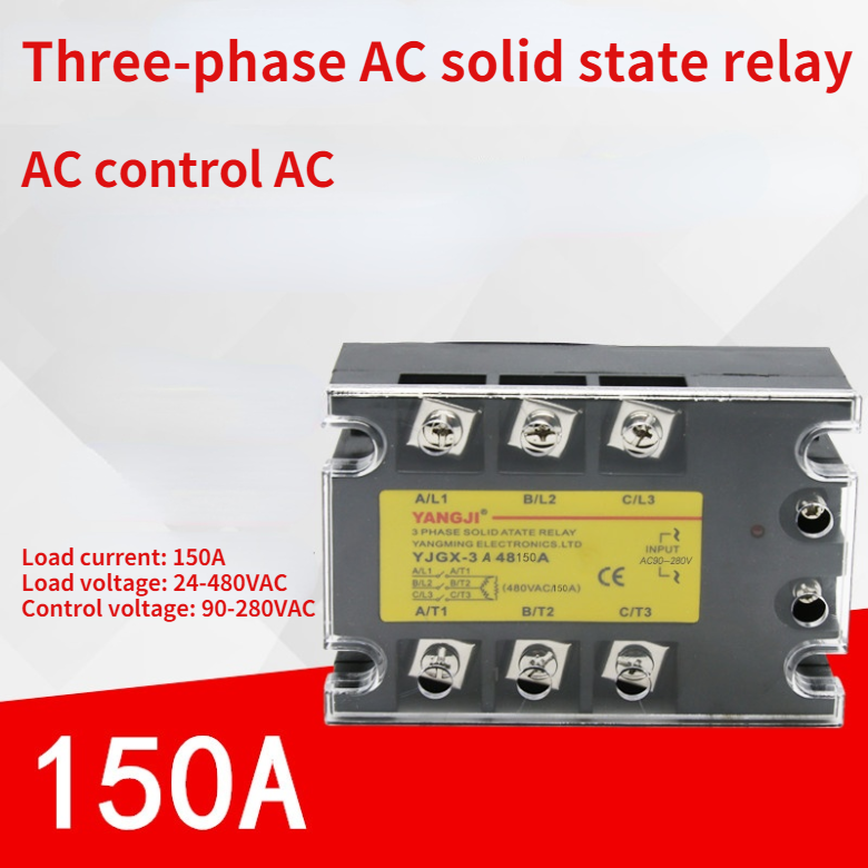 Three-phase SSR AC control AC AC-AC solid state relay YJGX-3A48150A 480VAC 150A