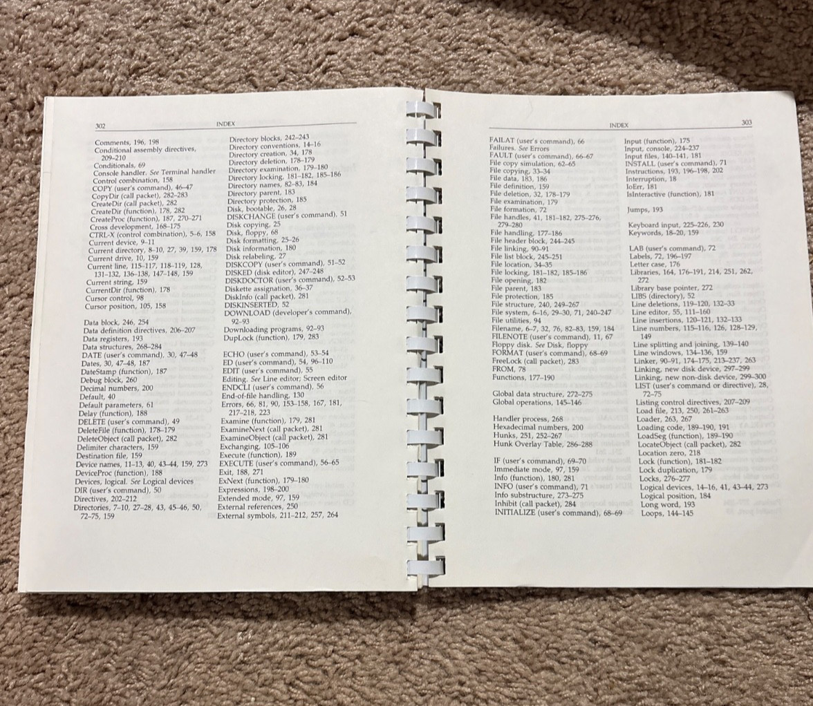 The Amiga DOS Manual 1987 2nd Edition Commodore Amiga