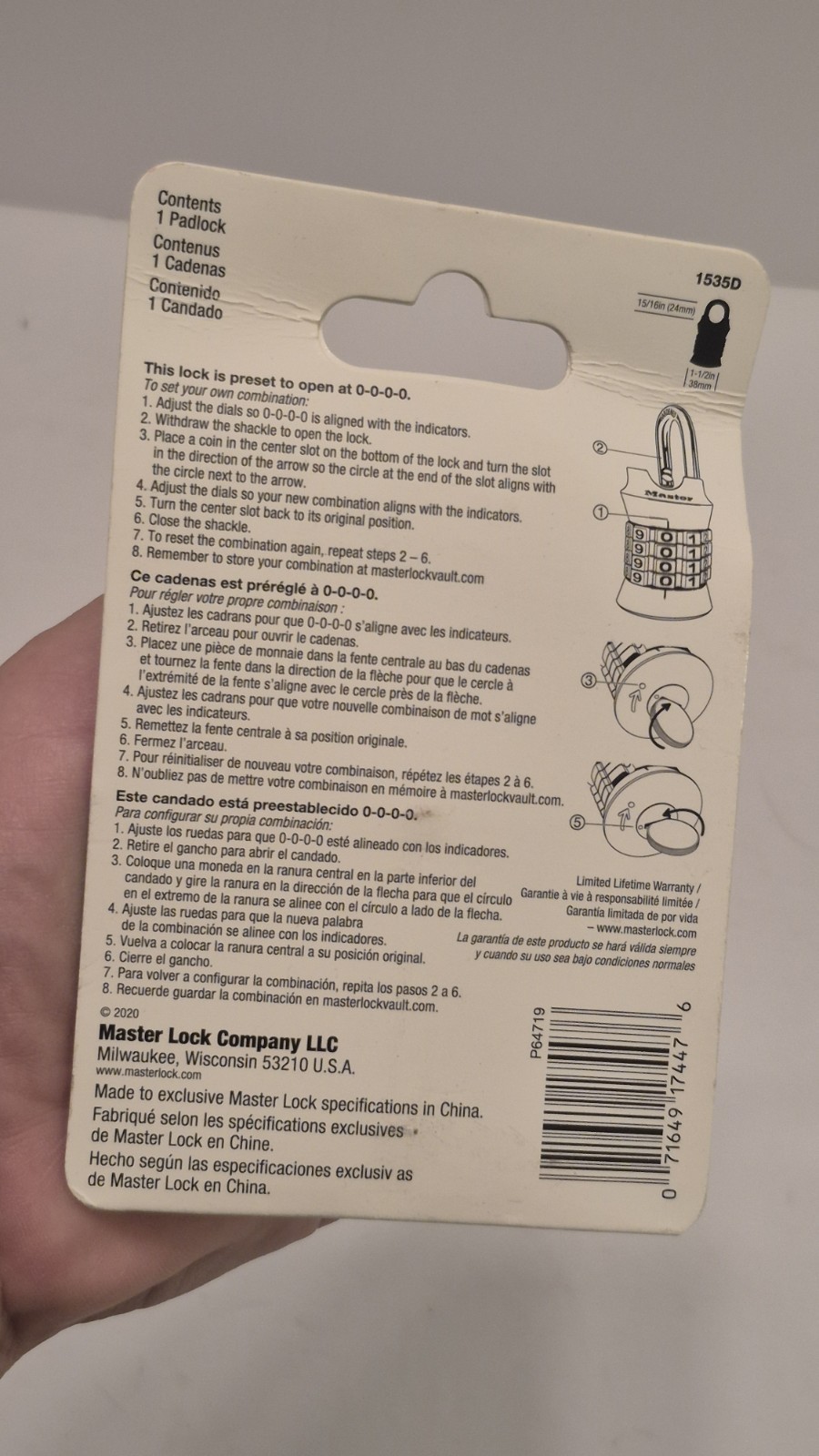 2 Master Locks 1535D | Customizable Combination Padlocks New