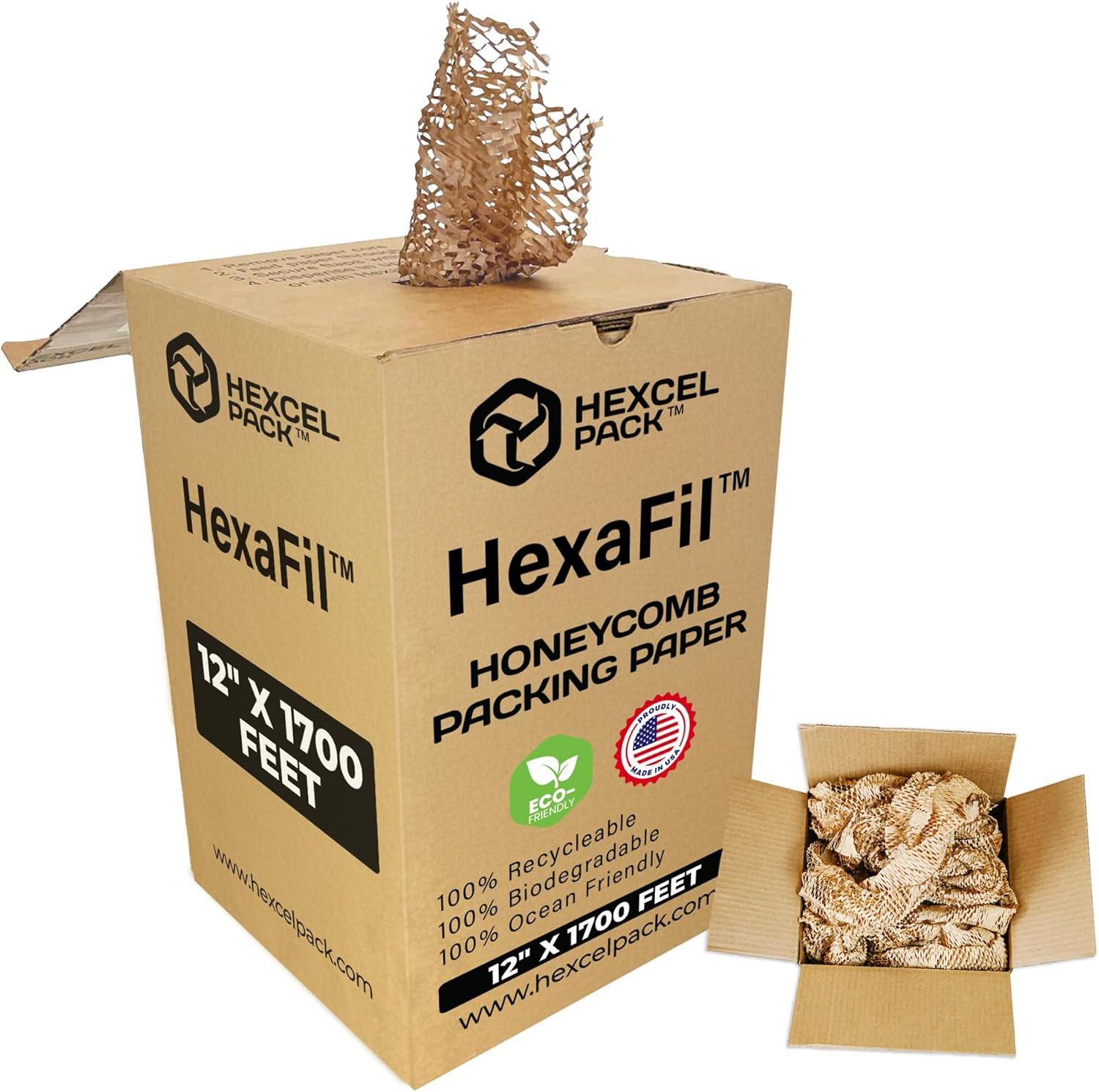 Hexafil Honeycomb Packing Paper - Eco-Friendly, Sustainable Filler for Shipping