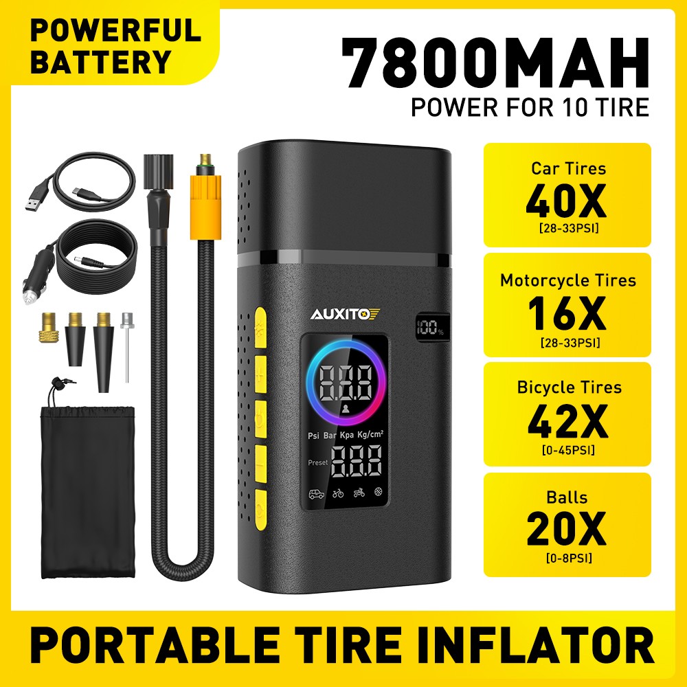 Tire Inflator Car Air Pump Compressor Electric Portable Auto 11.8V Volt 150PSI