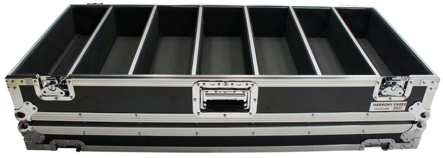 Harmony HCCD320W 320 Jewel or 960 Sleeve CD Transport Road Travel Case Wheels