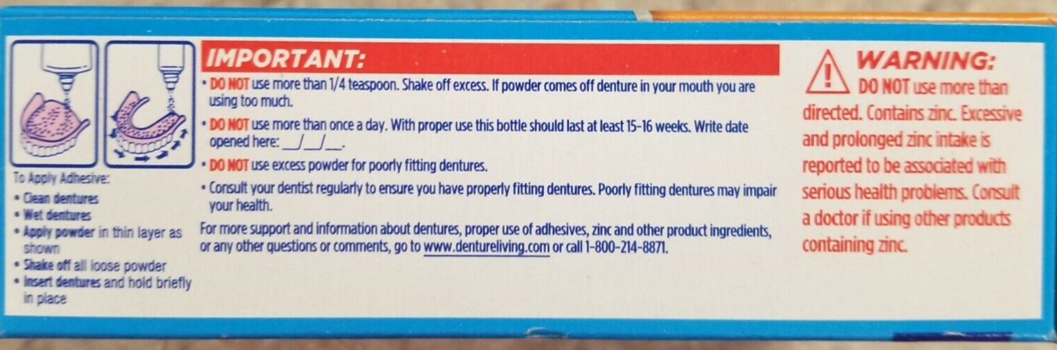 Fixodent Denture POWDER Extra Hold 2.70 oz ( 3 pack )