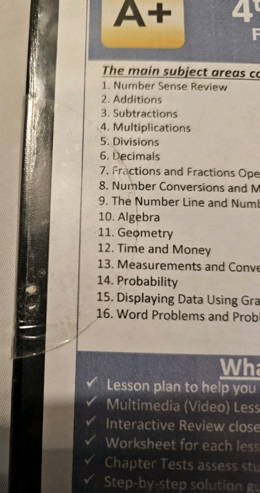 A+ Interactive Math 4th Grade Math Full Curriculum Software Release 8 SEALED