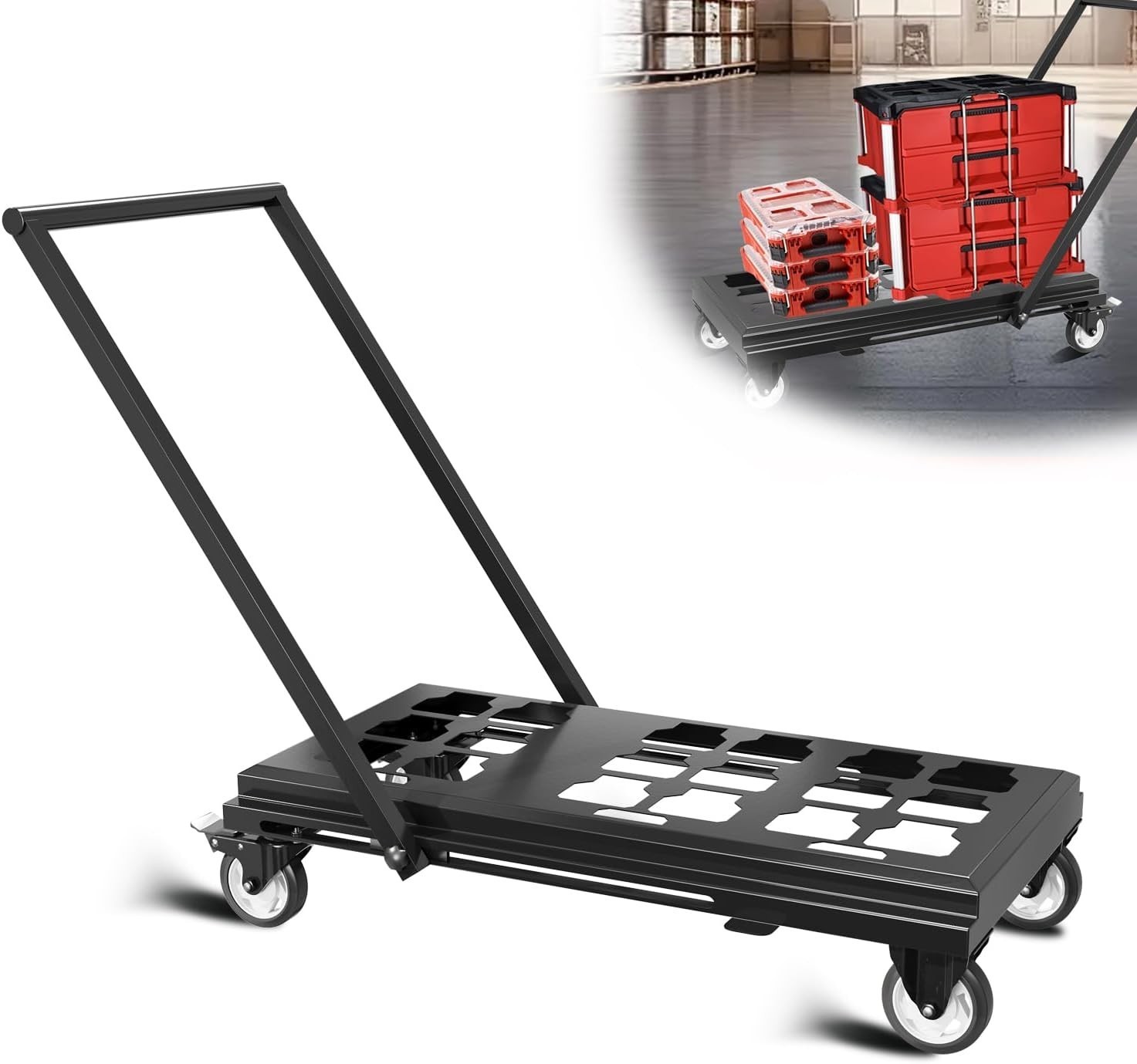 Heavy Duty Tool Box Dolly Compatible W/ Mil.Waukee Packout Toolboxes Thickened