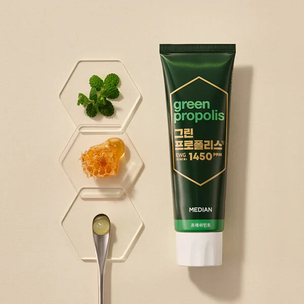 Brand New, Unopened, Median Green Propolis Toothpaste 메디안 그린 프러폴리스 치약 (3x 100g)