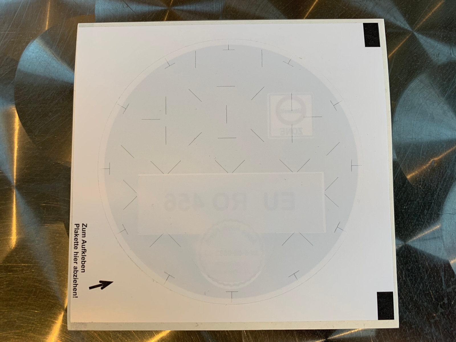 EMISSIONS DECAL - OFFICIALLY APPROVED GERMAN EMISSIONS STICKER ! LASER PRINTED