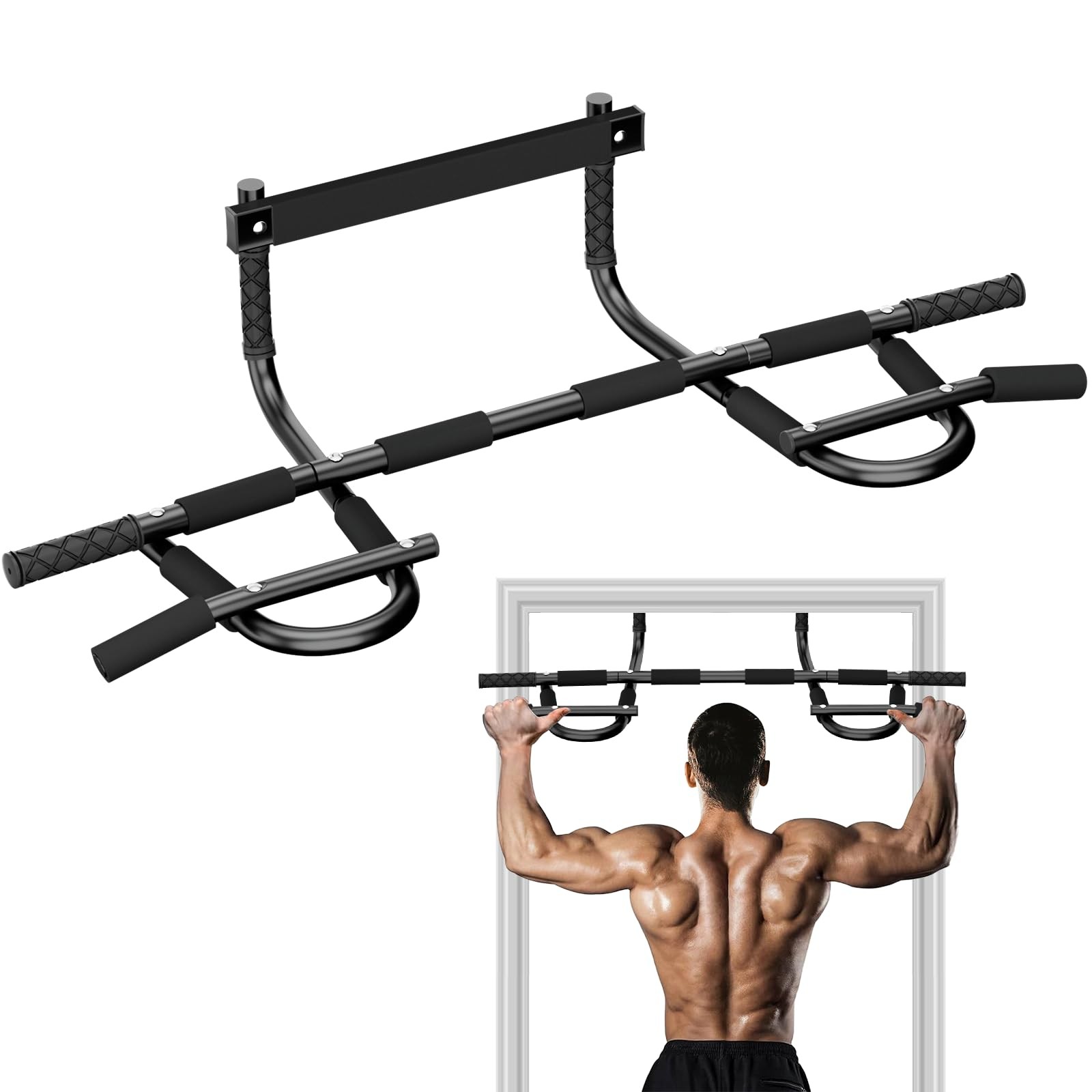 Barra De Dominadas TOPOKO Portatil Soporta 440 Lbs Para Fuerza Muscular