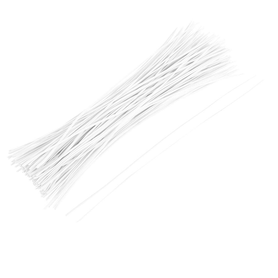 130pcs 200mm Metal Cord Data Cable Binding Bags Packaging Wire Twist Ties White