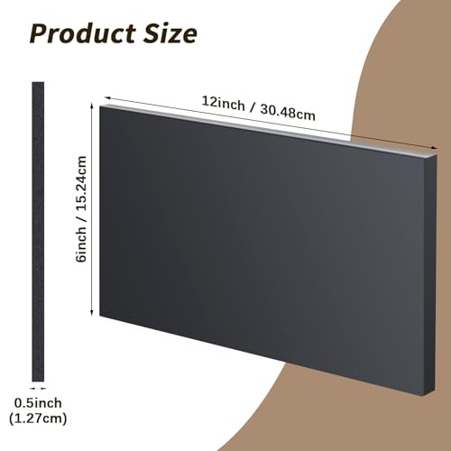 2 Pcs HDPE Plastic Sheet, HDPE Sheet 1/2" Thick, Size 6" x 12", High Density