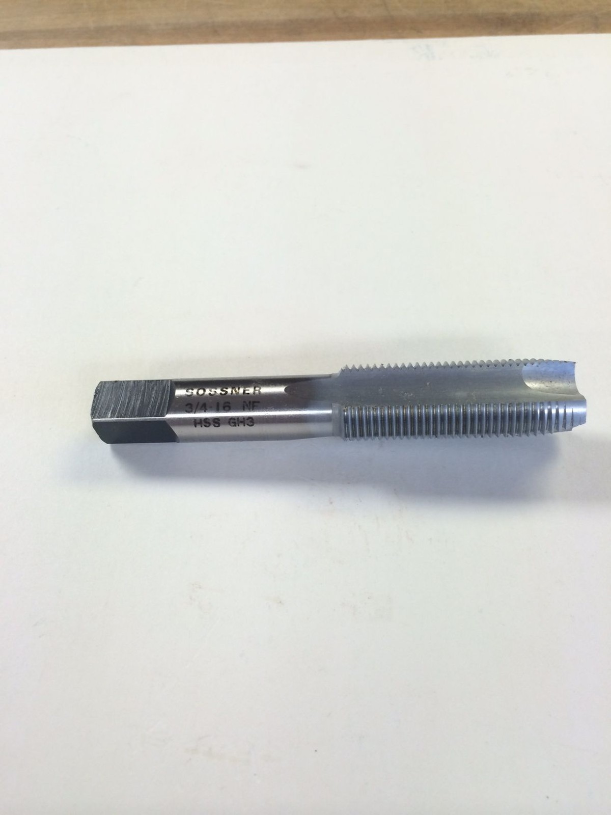 Sossner 20133  3/4-16  3-Flute, GH3, Point Spiral Point Tap, Chrome Plated, New