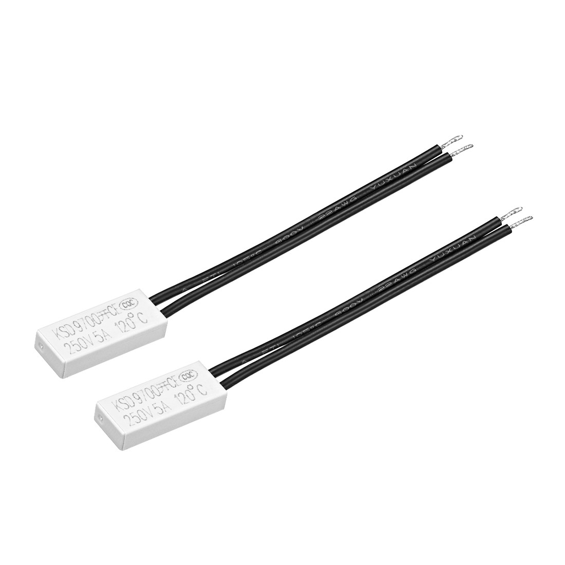 KSD9700 Thermostat 120℃ N.O 5A Plastic Bimetal Temperature Control Switch 2pcs,