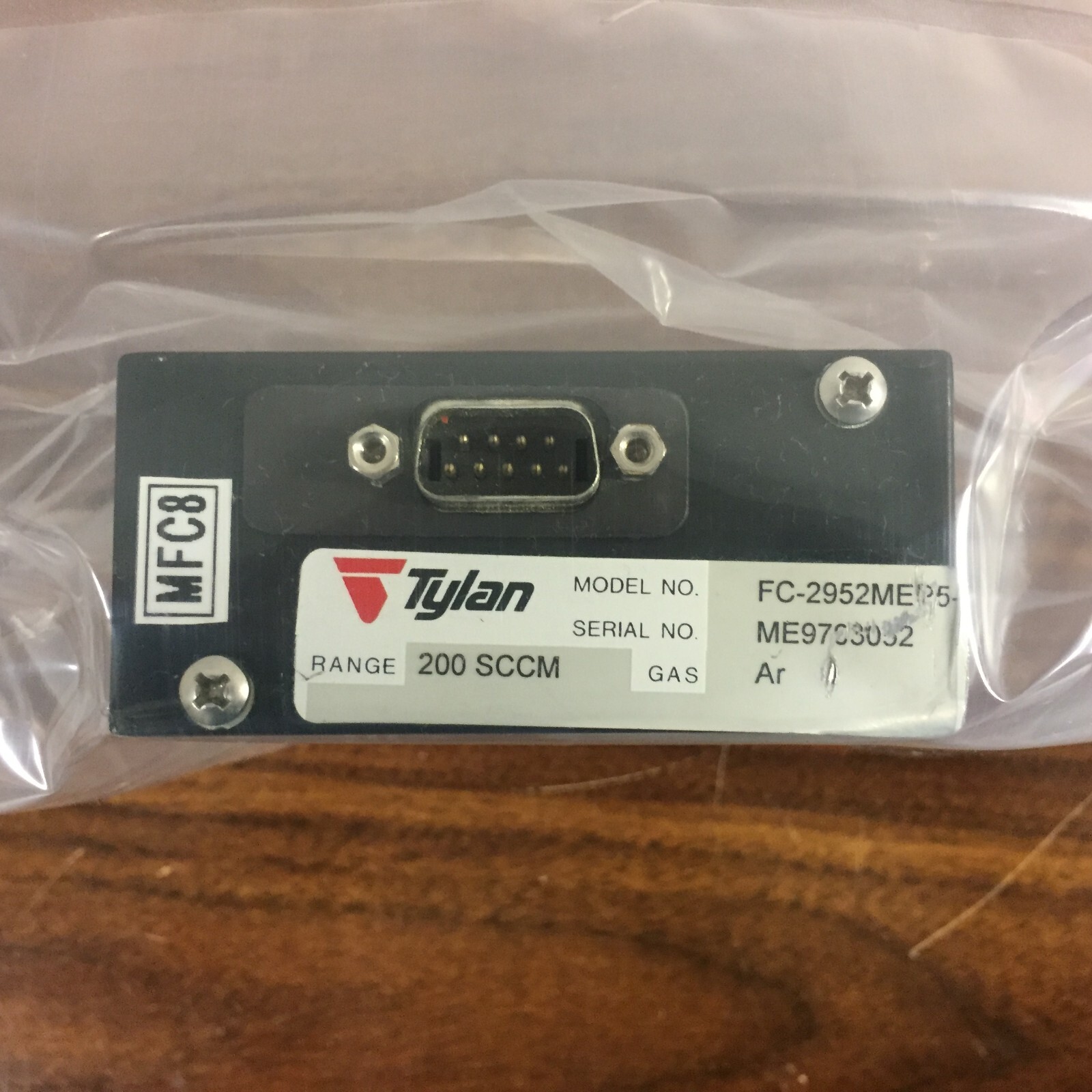 Tylan Model FC-2952MEP5, 200 SCCM, Gas: Ar, Mass Flow Controller