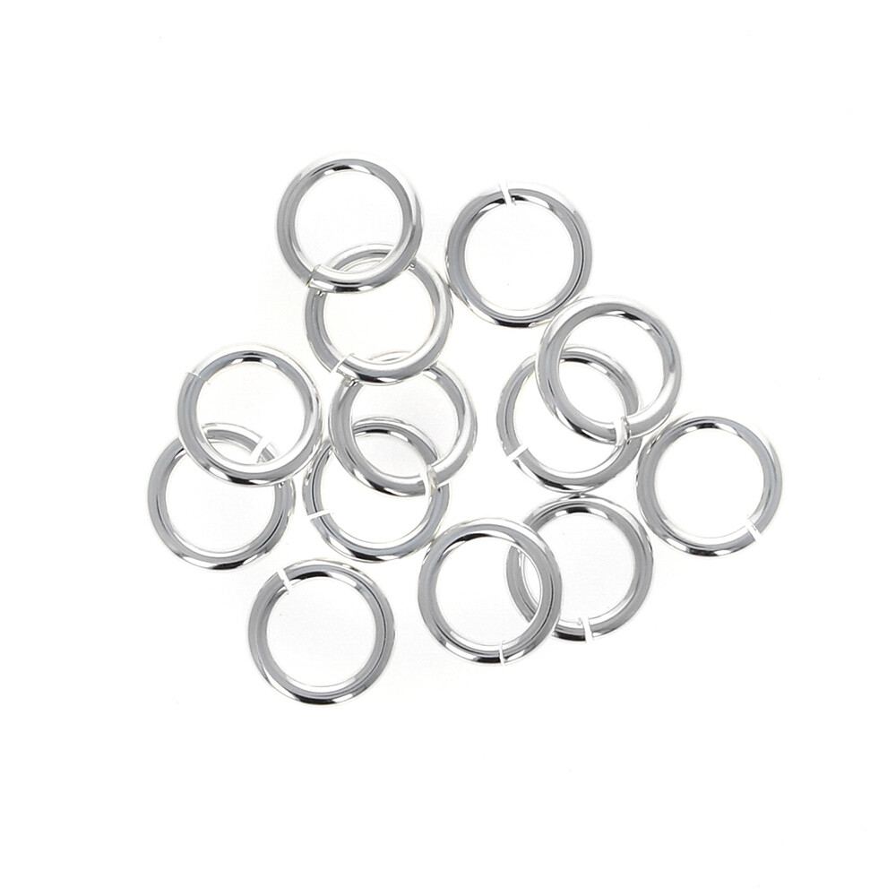 20 Pieces, 6mm 18 gauge Open Jump Rings, Sterling Silver, Jump Rings, 925