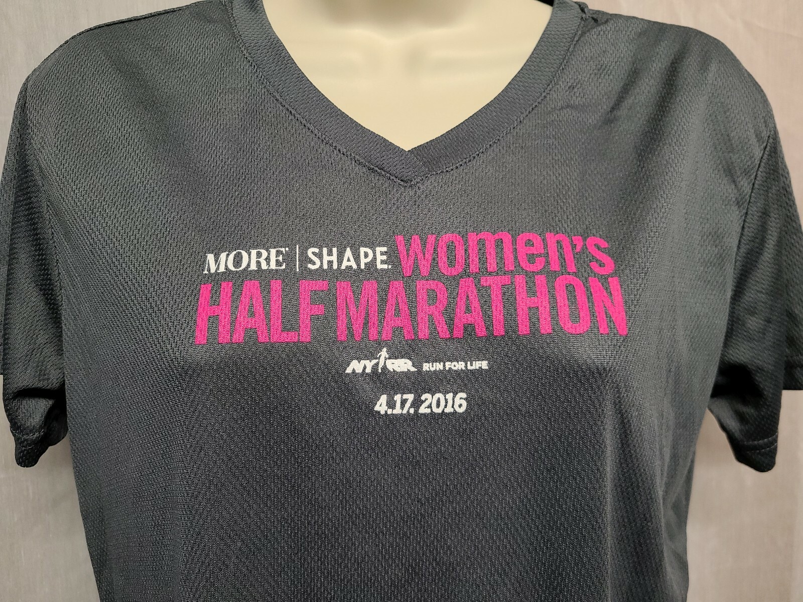 More Shape Half Marathon Womens Large Gray Jersey