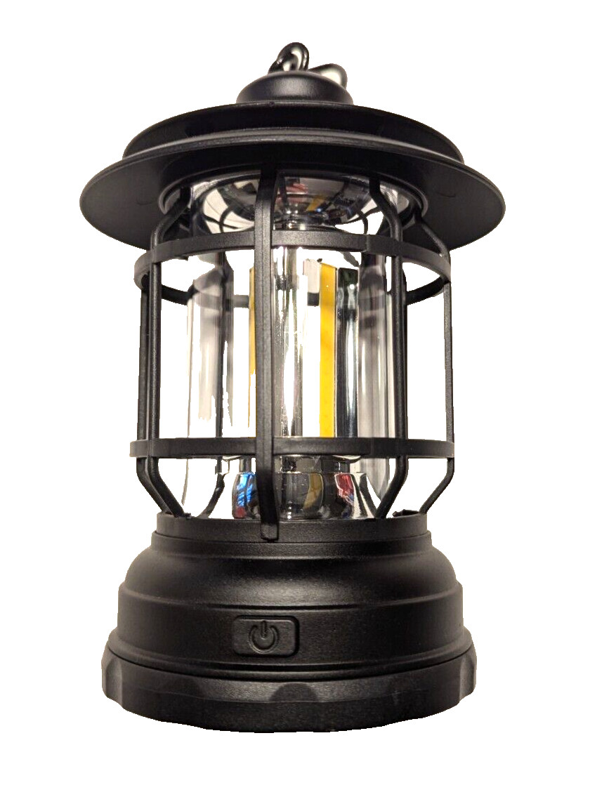Adventure is Out There Battery Powered LEDs Black Lantern