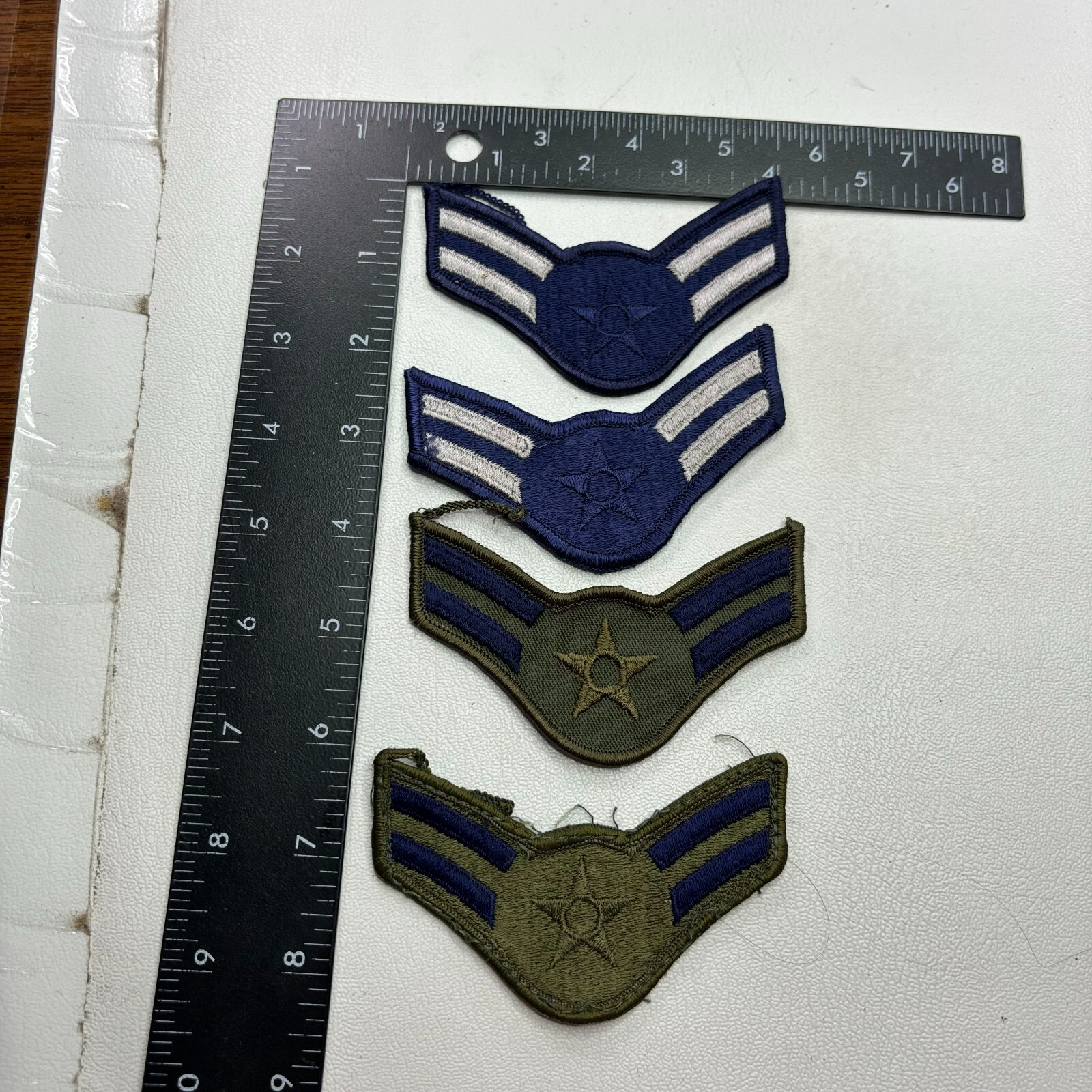 United States Air Force 1ST CLASS RANK 4 Patches Lot (2 EACH COLOR SUBDUED)44MX