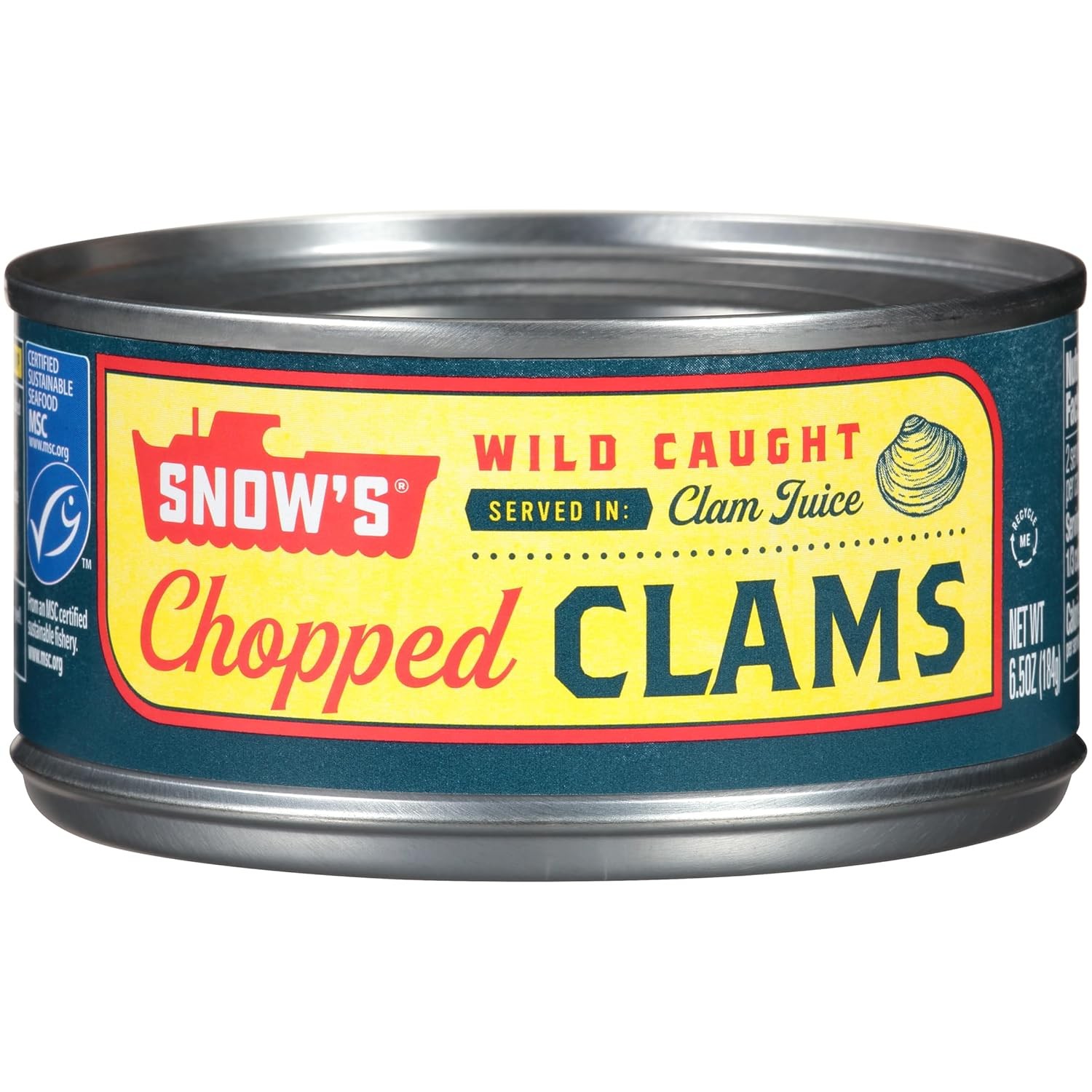 Snow's Wild Caught Chopped Clams Canned, 6.5 oz