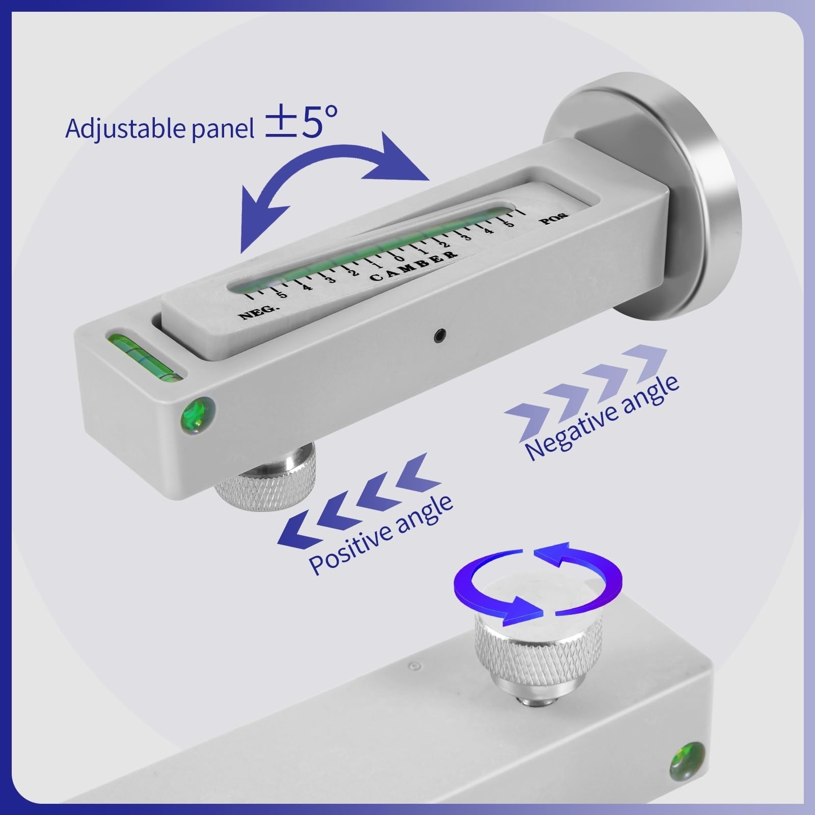 2 Pack Adjustable Magnetic Wheel Alignment Tools - Camber & Caster Gauge for Aut