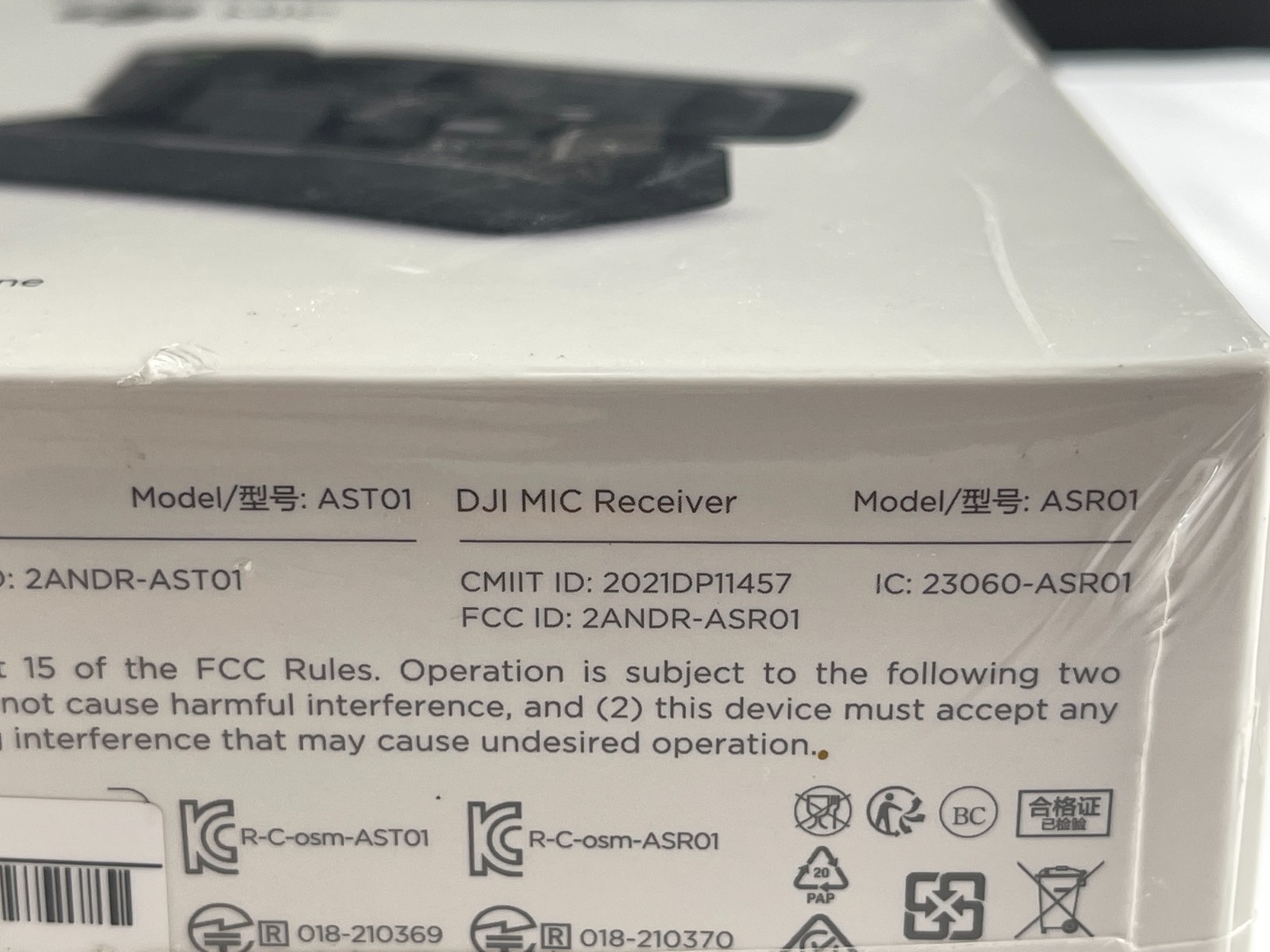 DJI AST01 ASR01 Compact Dual Channel Wireless Microphone Transmitters & Receiver