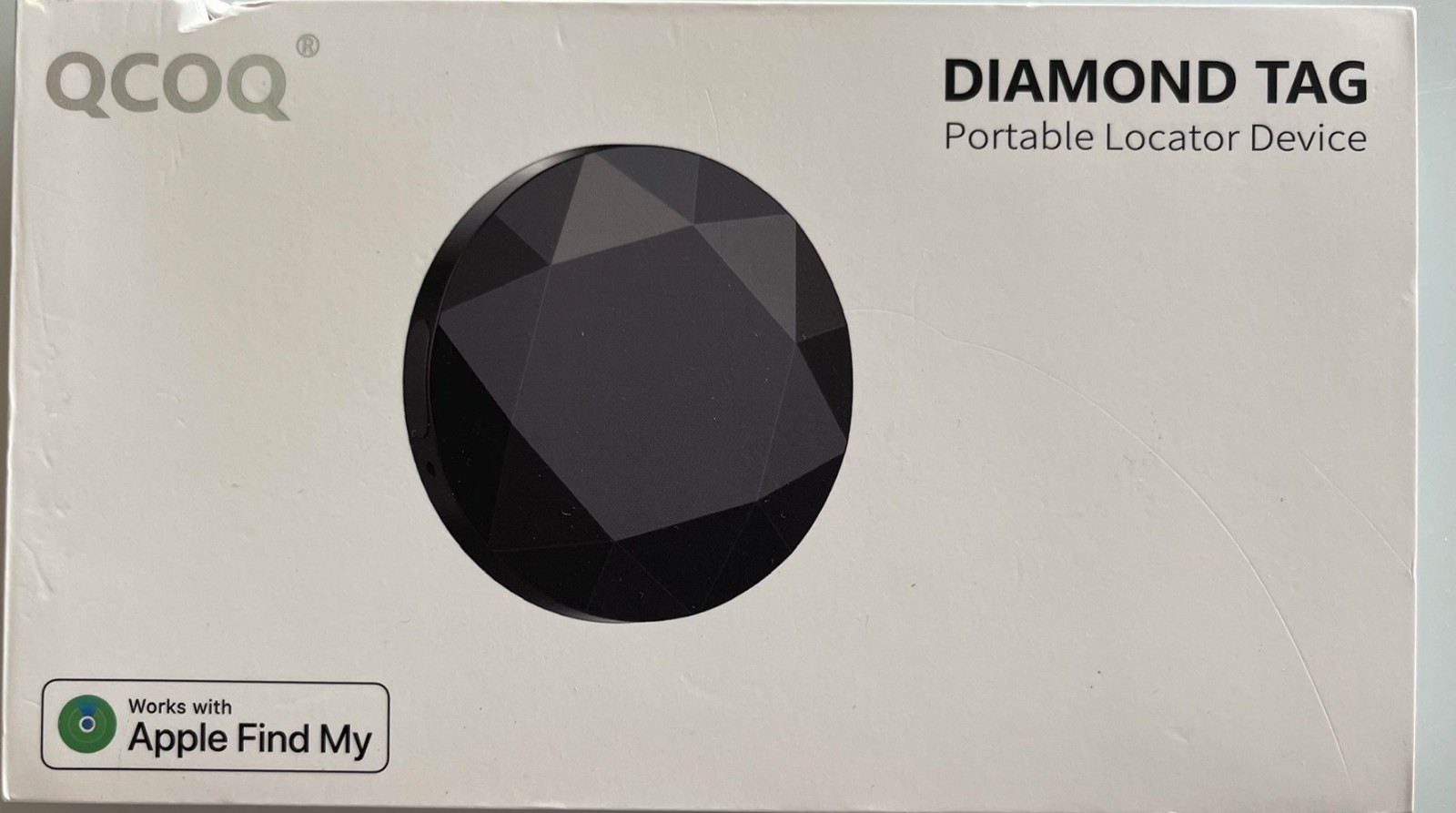QCOQ TX03 Diamond Air Tag Portable Locator 4 Pack Apple Compatible Black - NIB