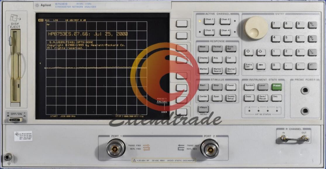 1PC Agilent 8753ES 30kHz-3GHz Network Analyzer USED